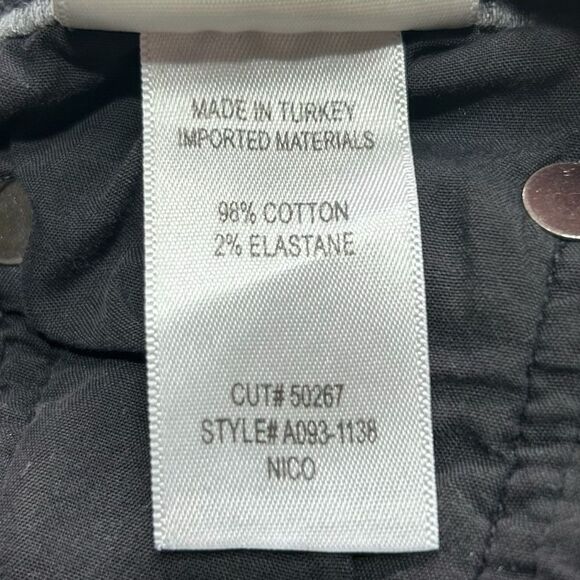 Agolde Nico Women's High Rise Skinny Jeans Raw Hem Gray Size 26 - Picture 7 of 8